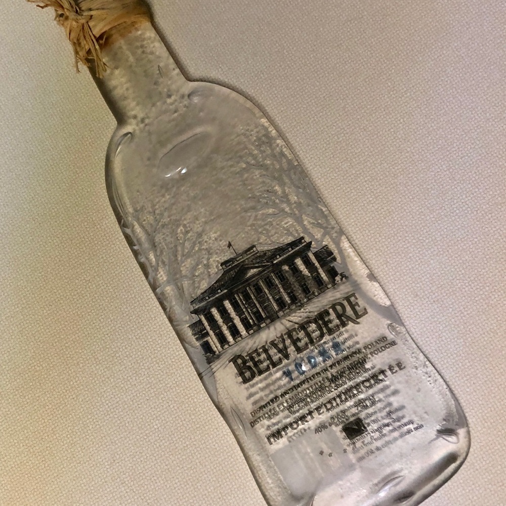 Belvedere Vodka Slumped Glass Cutting Board or...,